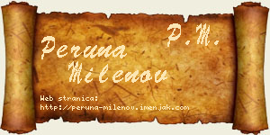 Peruna Milenov vizit kartica